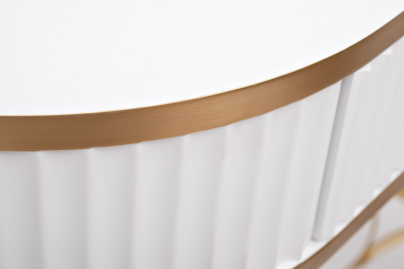 Консоль с ящиком белая/золото Garda Decor KFG166