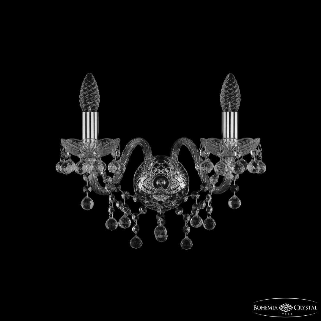 Бра хрустальные 1409B/2/160 Ni Bohemia Ivele Crystal