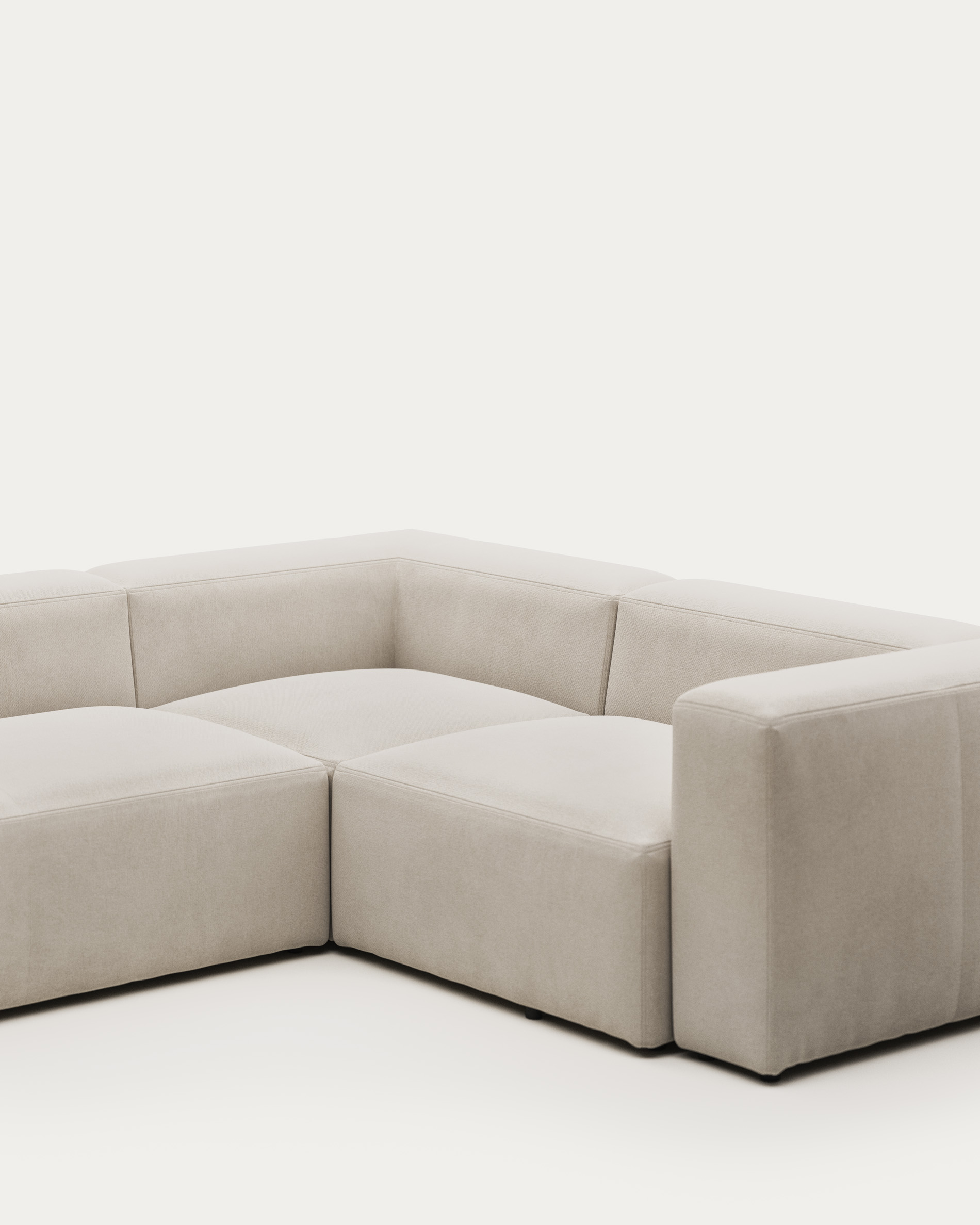Угловой 4-х местный диван Blok 320 x 230 cm бежевый La Forma (ex Julia Grup)
