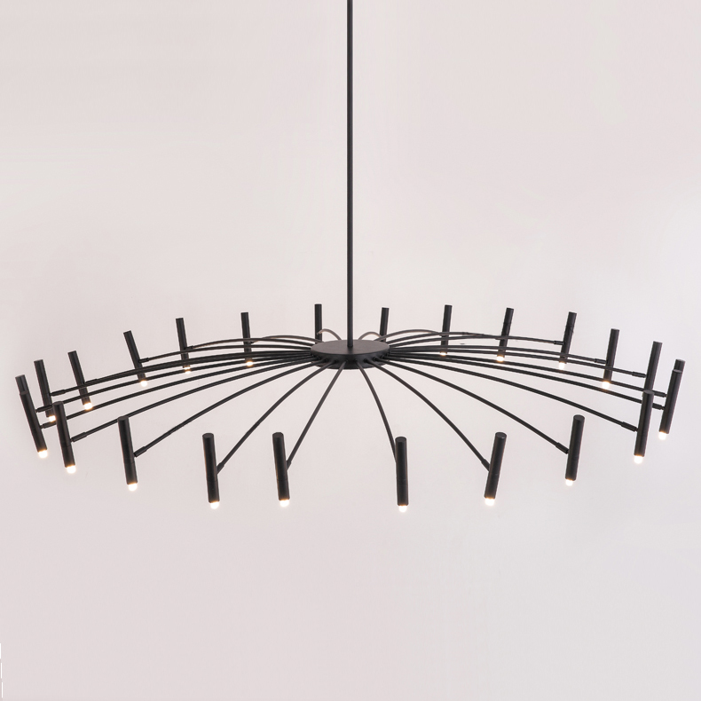 Люстра POP P40 Chandelier 24 lamps D130 Mod.A Black by ImperiumLoft