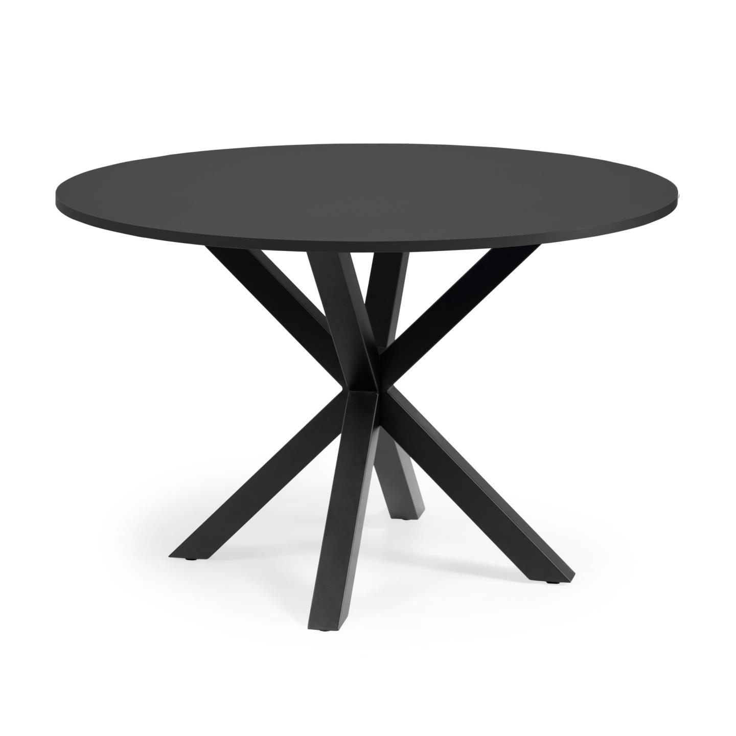ARYA Круглый Ø 119 cm MDF стол со стальными черными ножками La Forma (ex Julia Grup)