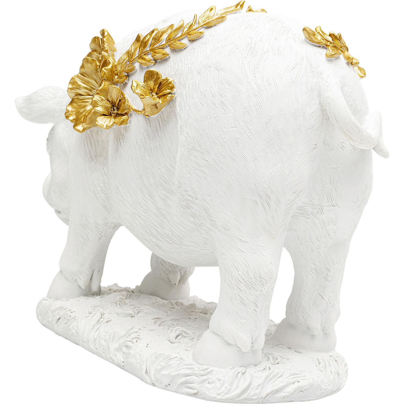 Фигура декоративная Flower Pig White 21cm KARE 57258
