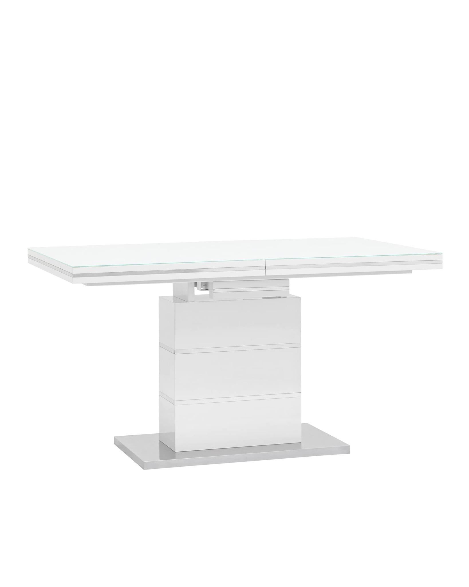 Стол обеденный Глазго раскладной 140-170*80 глянцевый белый Stool Group