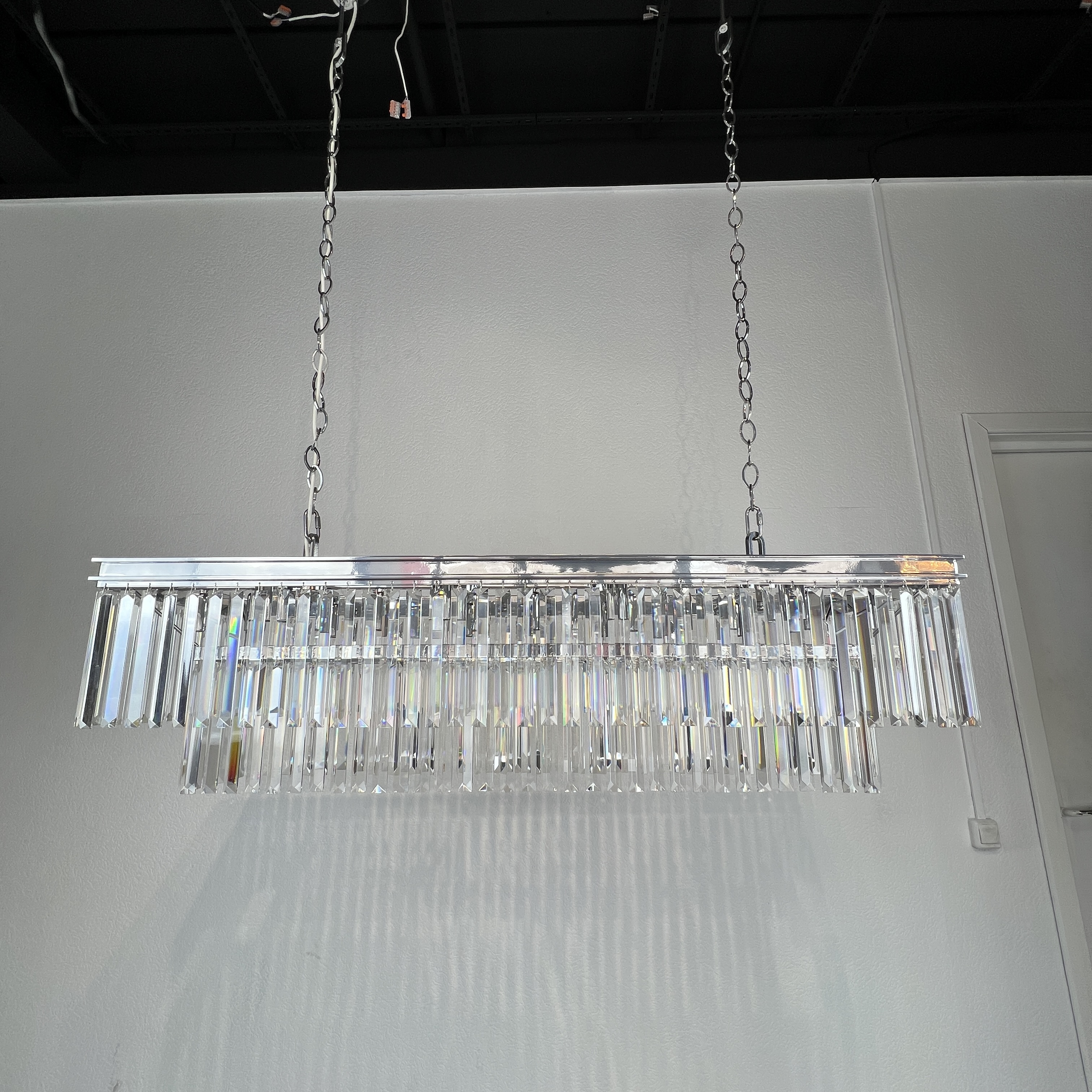 Люстра RH 1920S ODEON CLEAR GLASS FRINGE 120 chrome by ImperiumLoft
