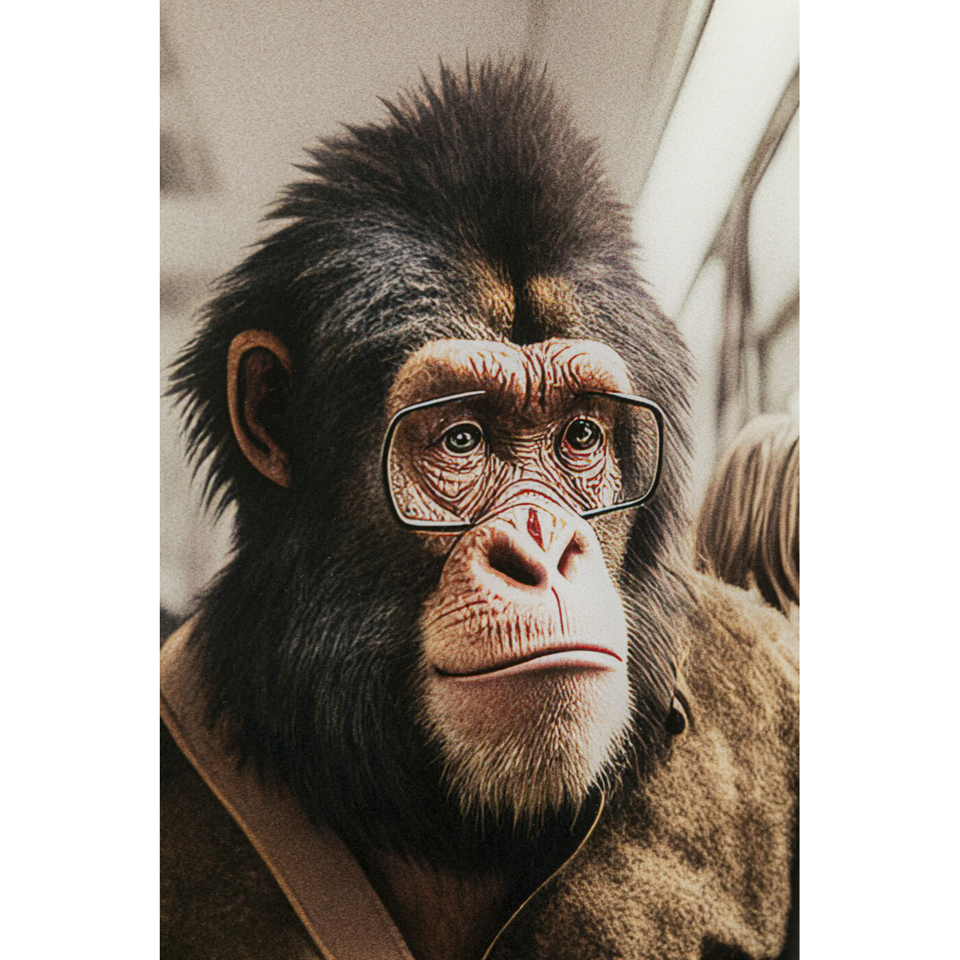 Картина стеклянная Commuter Monkey 60x60 см KARE 57011