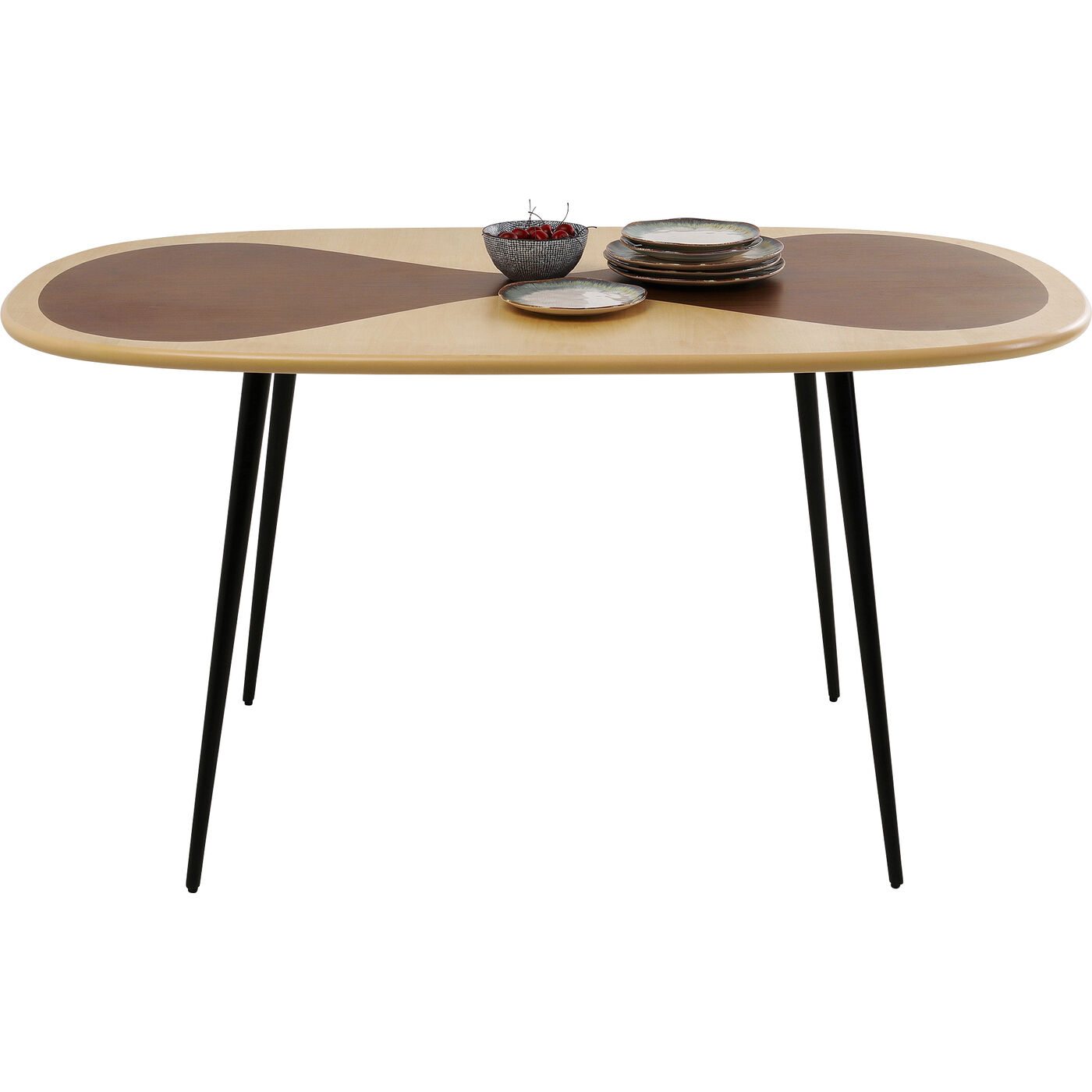 Стол KARE x Karim Rashid Petal Nature Black 150x90cm KARE 70858