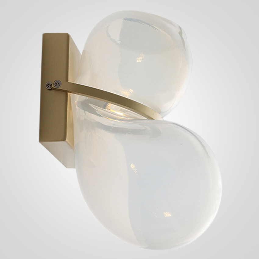 Бра White glass trap wall lamp  by ImperiumLoft