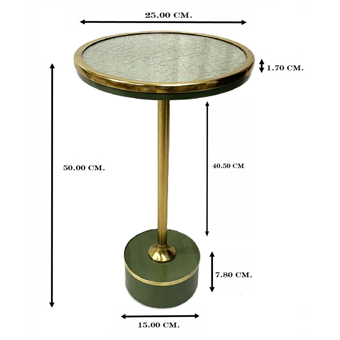 Стол приставной Grazia Crack Ø25cm KARE 71021