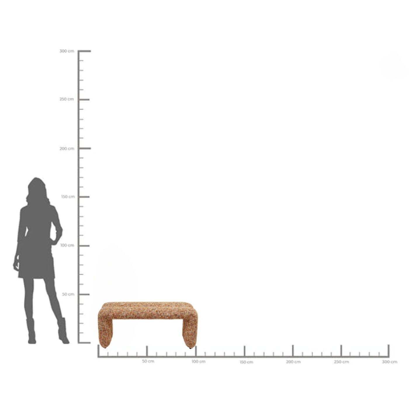 Скамья Lilja Melange 101cm KARE 70837