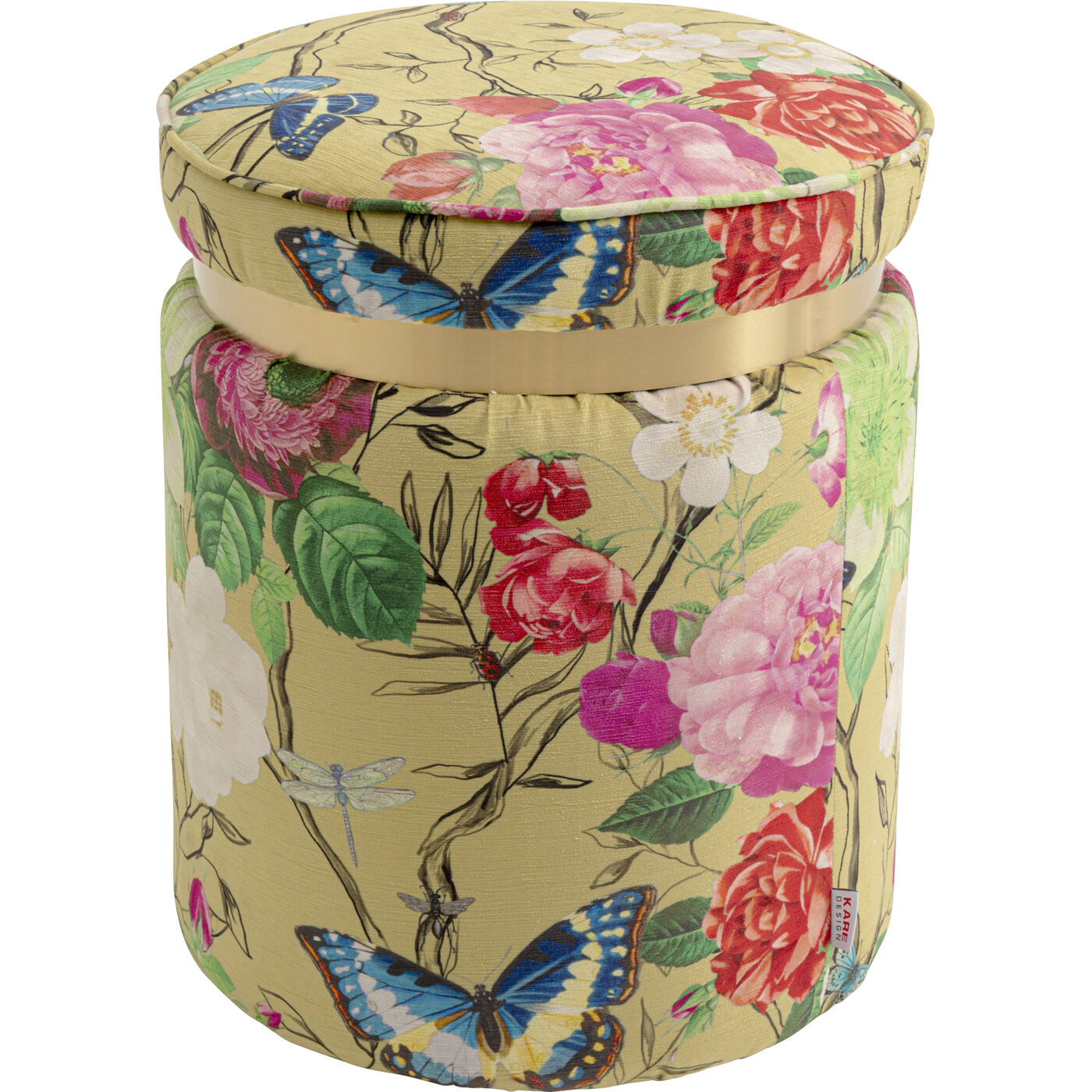 Пуф Flower Fever Yellow Ø39cm KARE 71088