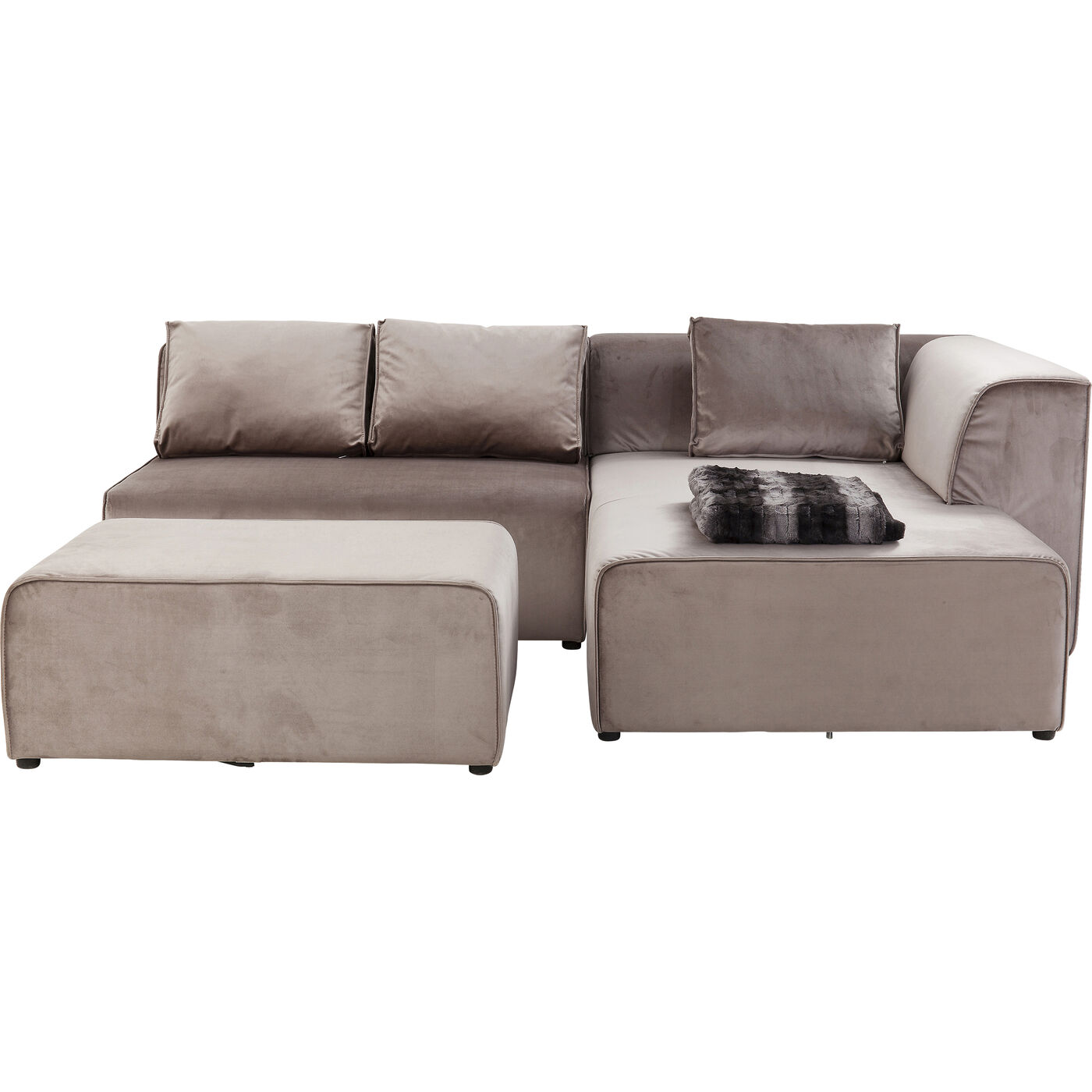 Диван угловой правосторонний Infinity Velvet Taupe Right KARE 83521