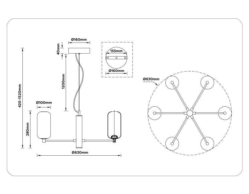 Подвесная люстра Ambrella Light LH11107