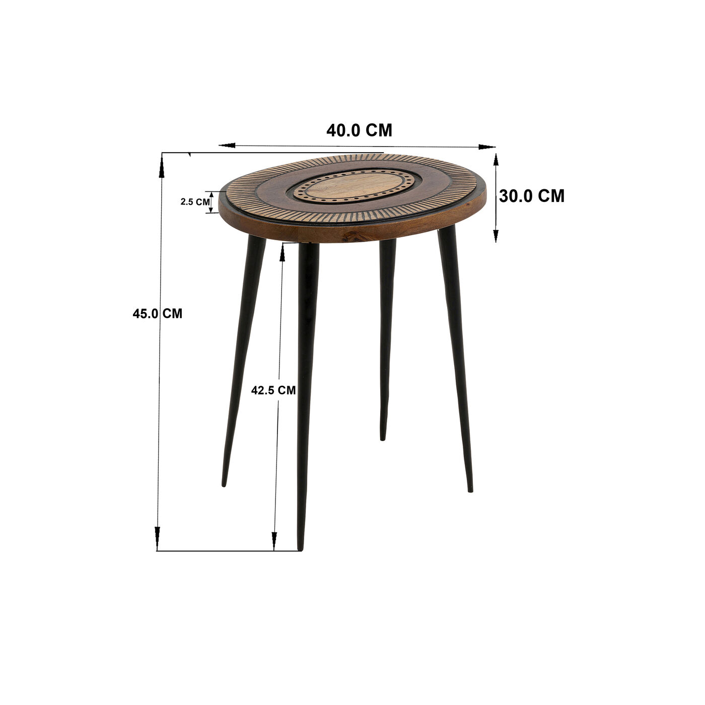 Приставной стол Medina Oval 40x30cm KARE 70139