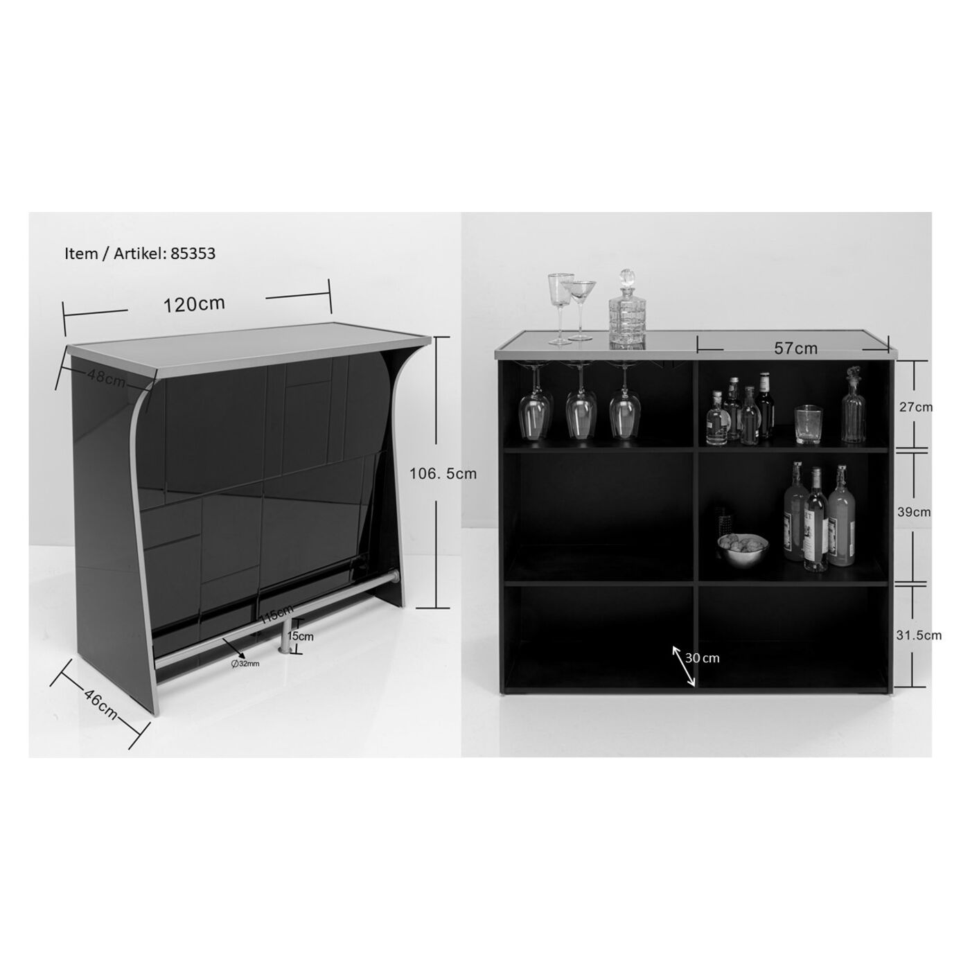 Бар Trapani Black KARE 85353