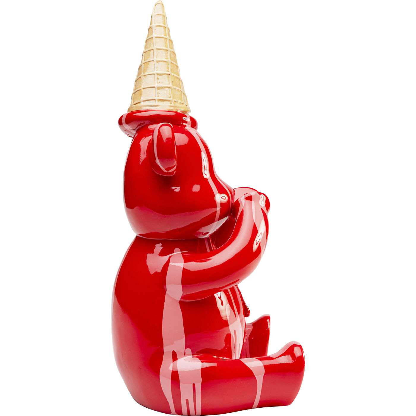 Фигура декоративная Sitting Gelato Bear Red 37cm KARE 58003