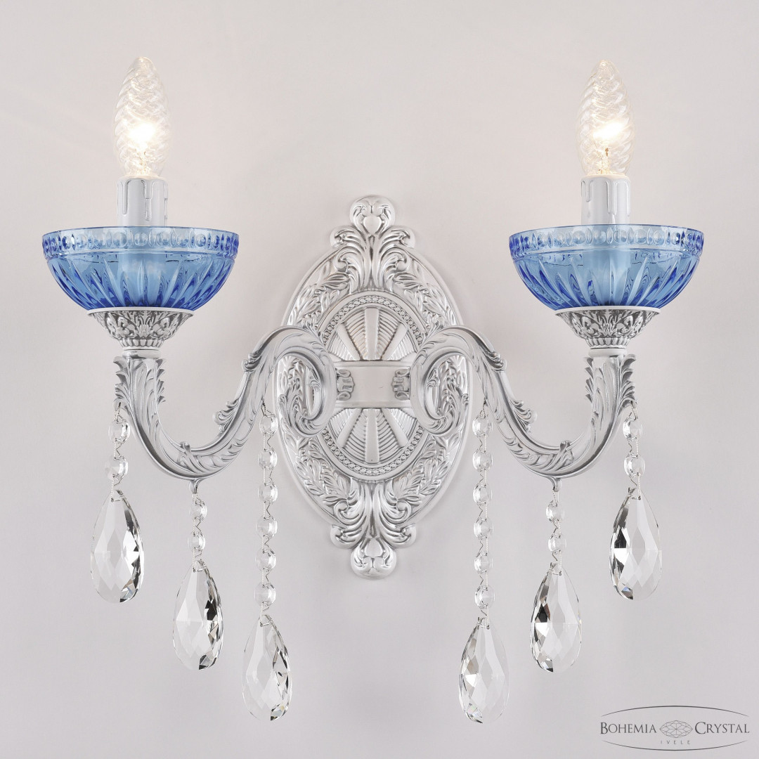 Бра хрустальные AL7901B10/2/175 B WMN P Aquamarine/M-1G Bohemia Ivele Crystal