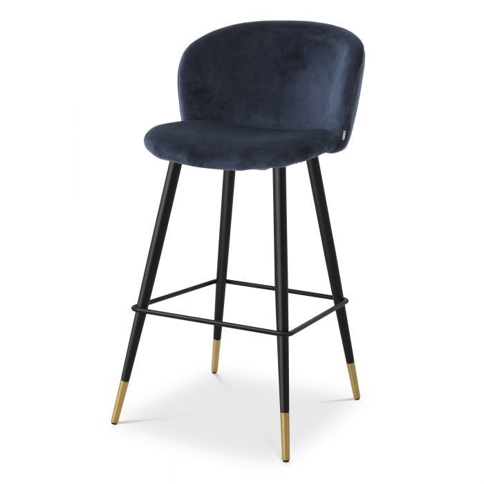 Барный стул Eichholtz Volante savona midnight blue velvet 115734