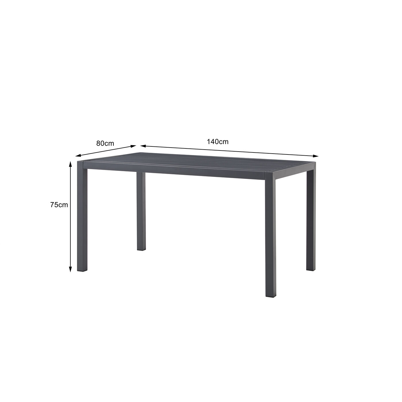 Стол Malmö Black 80x140cm KARE 70625