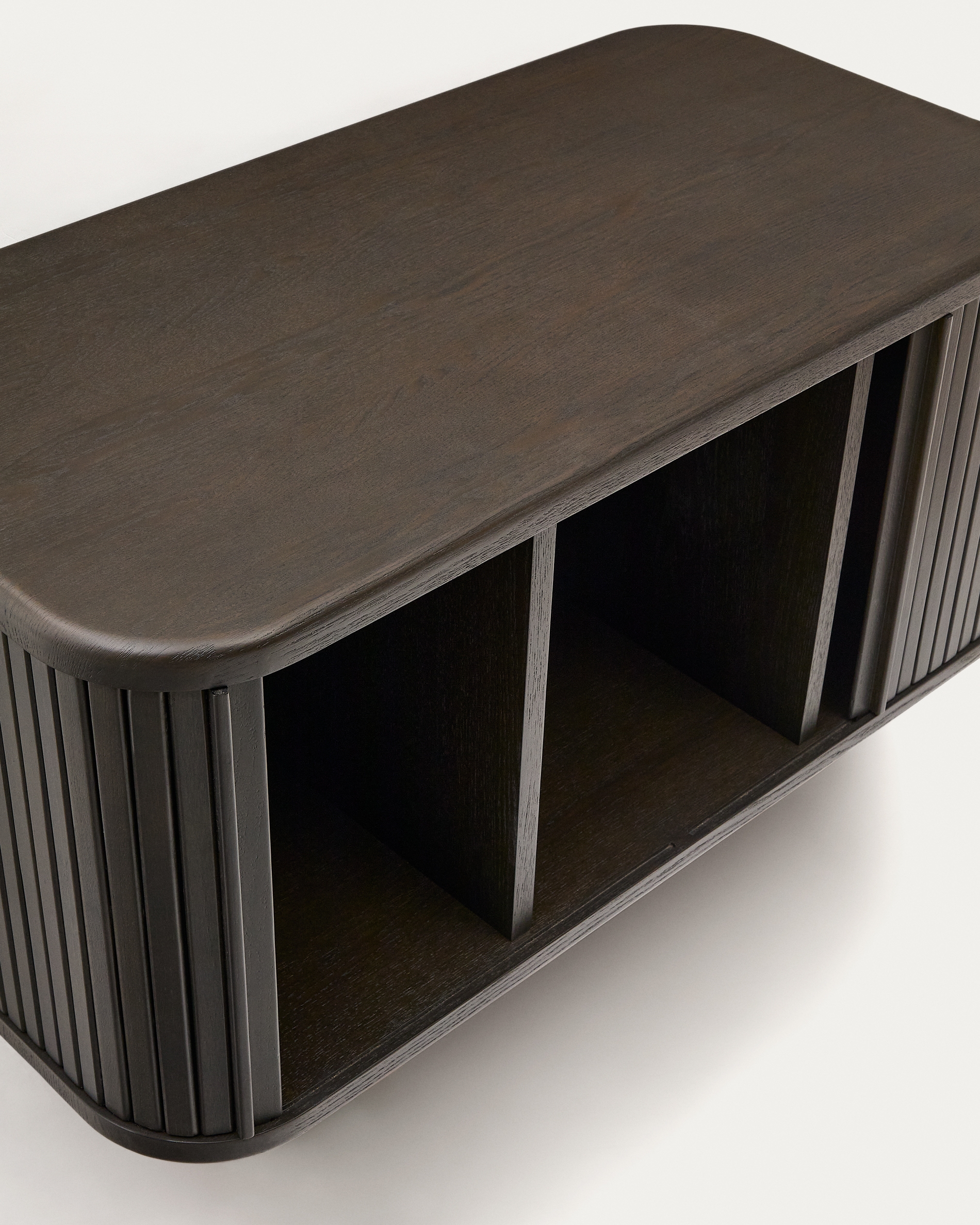 Шкафчик для ванной Mailen из ясеневого шпона в темной отделке, 90 x 45 La Forma (ex Julia Grup)