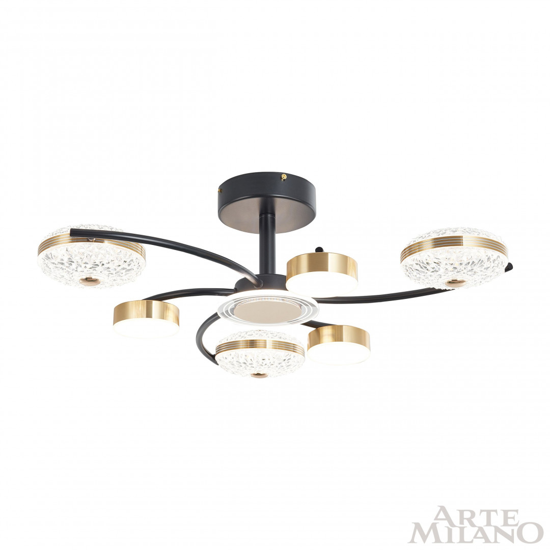Люстра светодиодная 279169/3+3 BK/GD Arte Milano