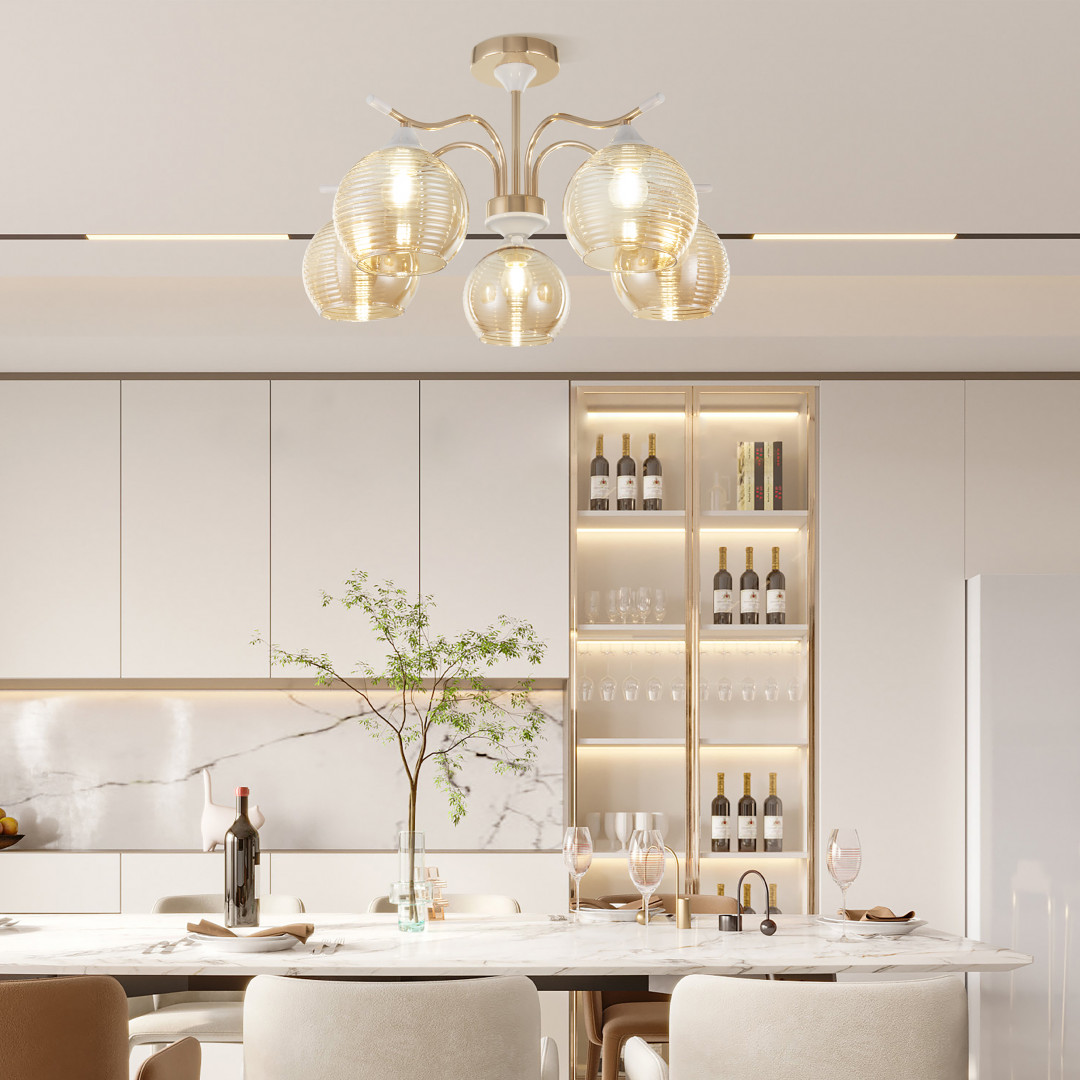 Люстра с плафонами 327719/5 FG+WH Arte Milano