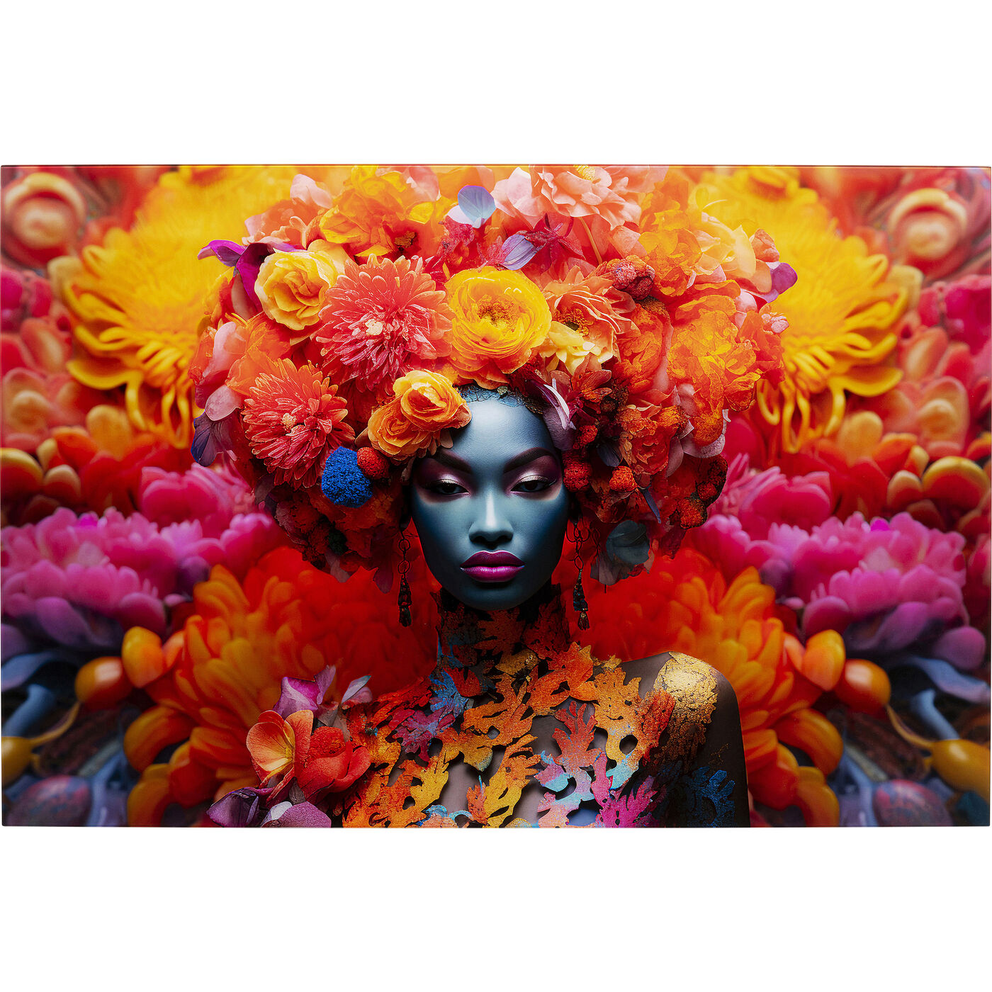 Картина стеклянная Flowers Dream Women 80x120cm KARE 56573