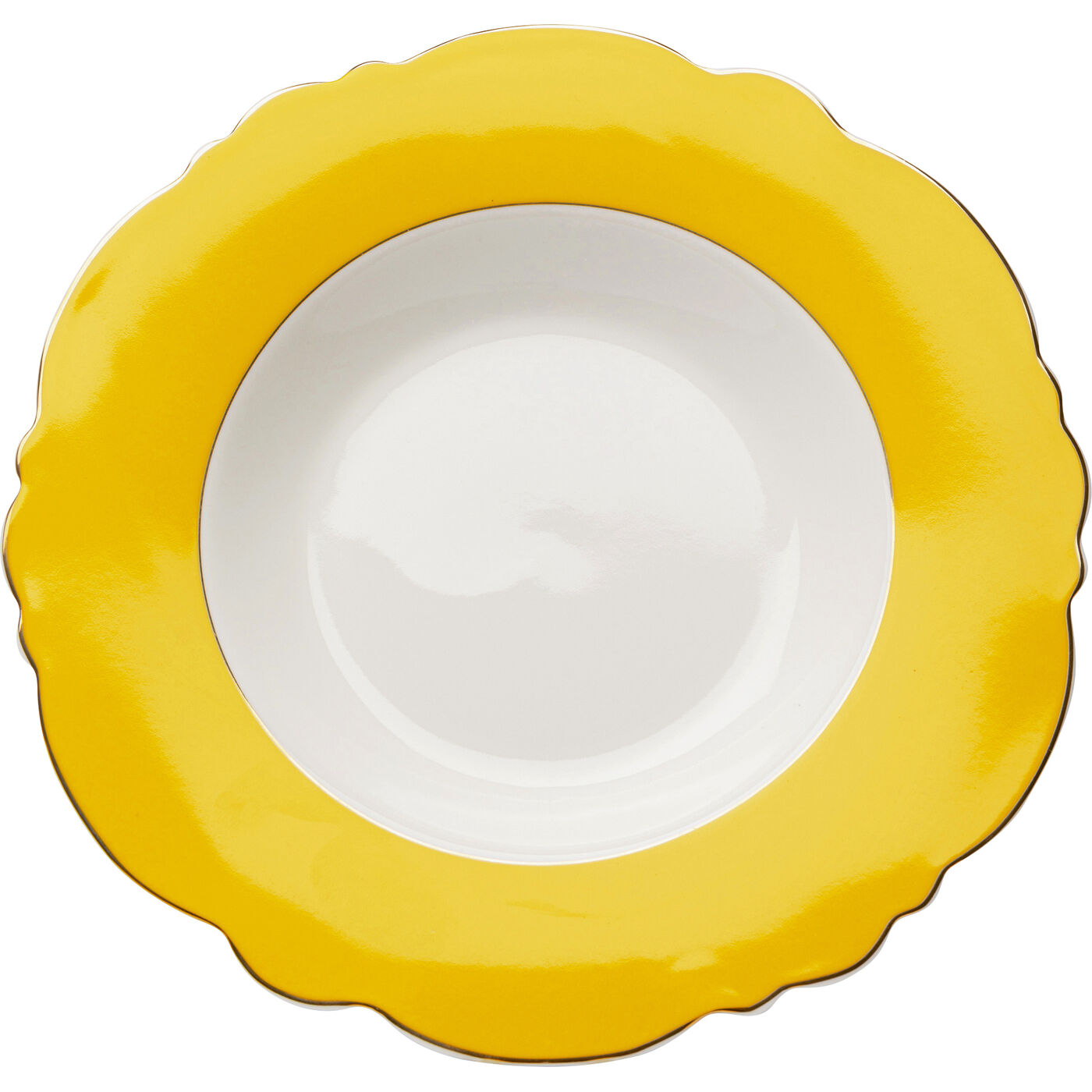 Тарелка Deep Harlequin Yellow Ø23cm KARE 56991