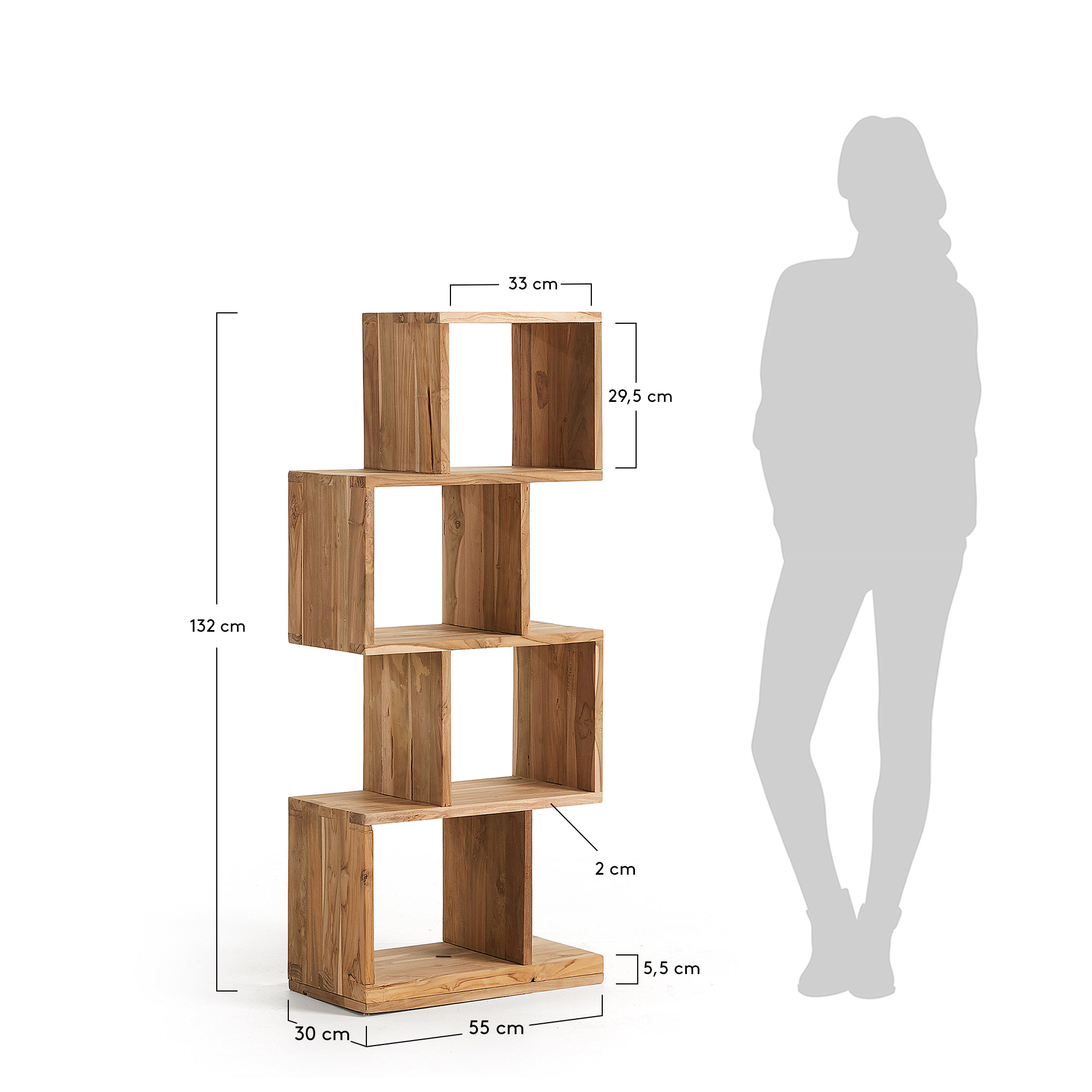 Стеллаж Arundel 55x132 тик La Forma (ex Julia Grup)