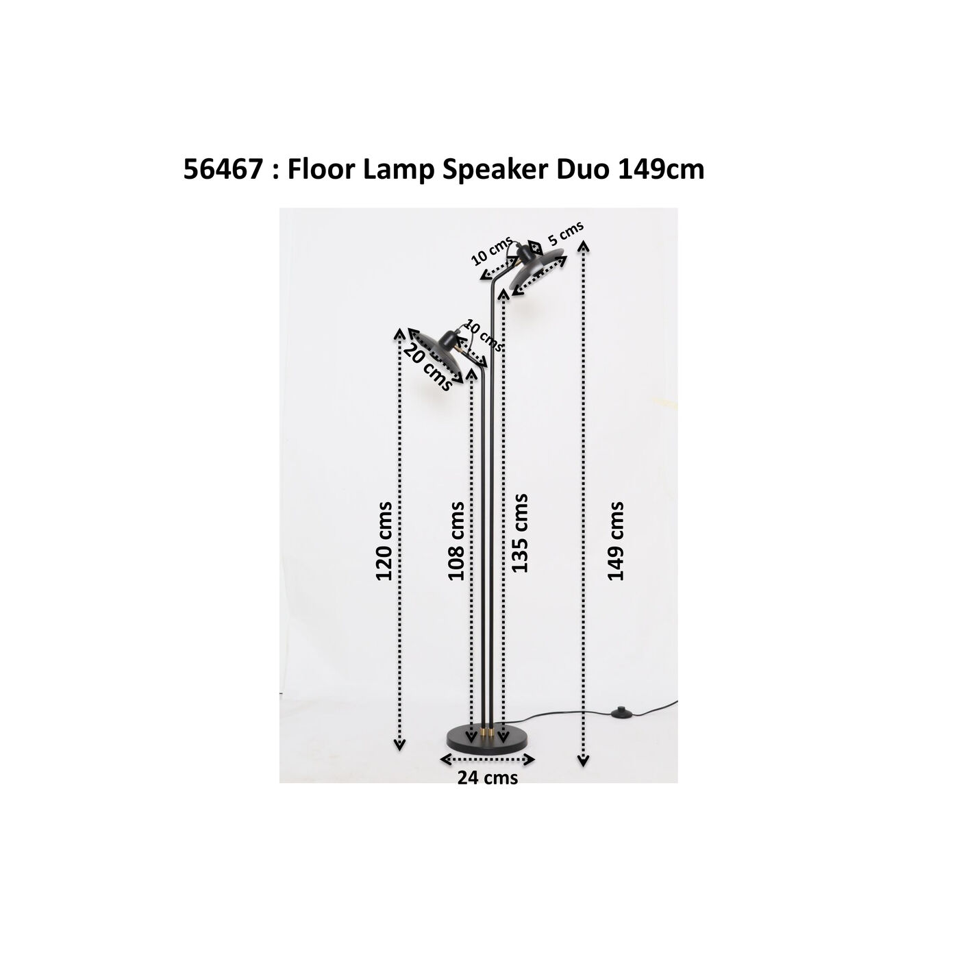 Светильник напольный Speaker Duo 149cm KARE 56467