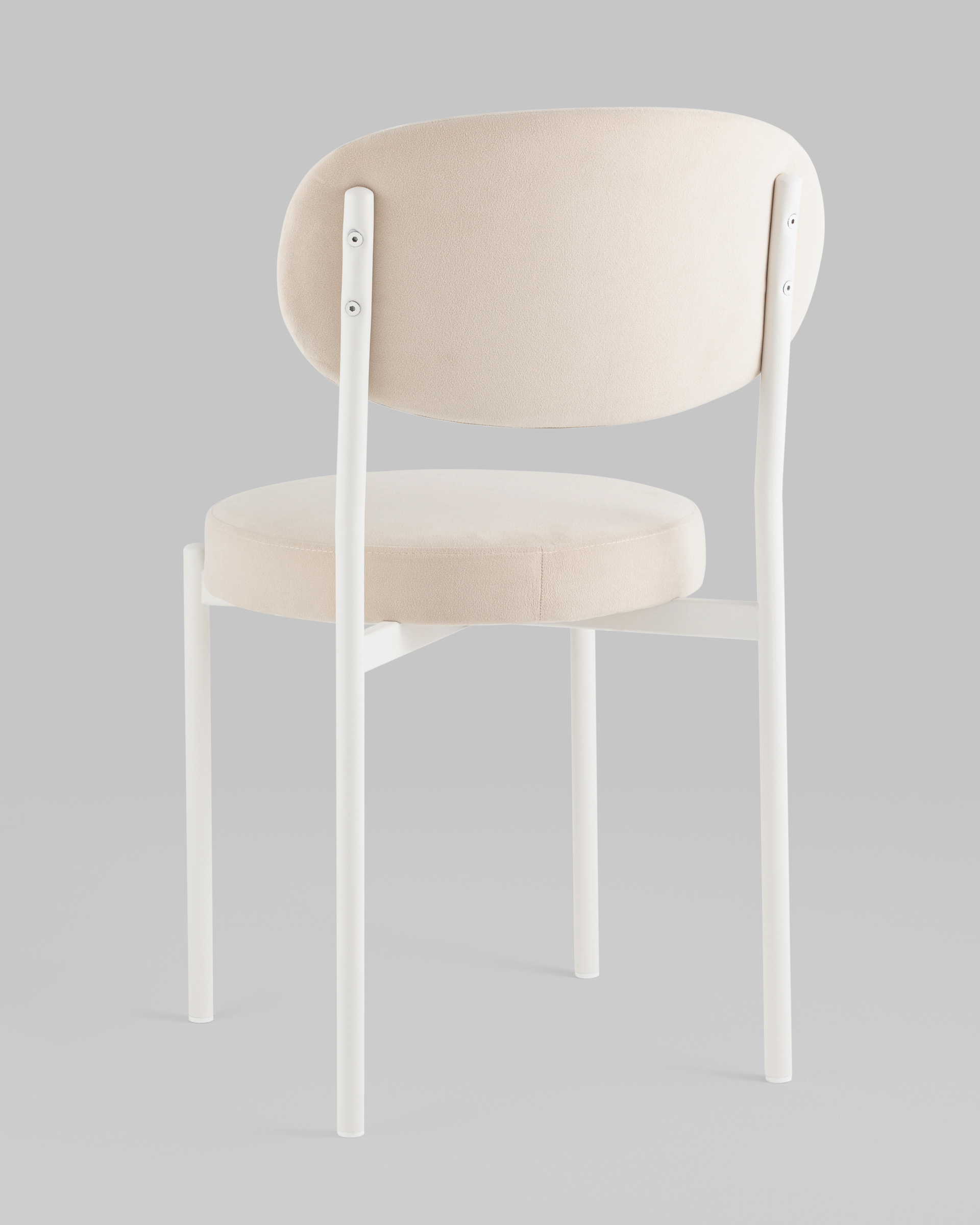 Стул Бриф SN велюр молочный каркас белый муар 4шт Stool Group