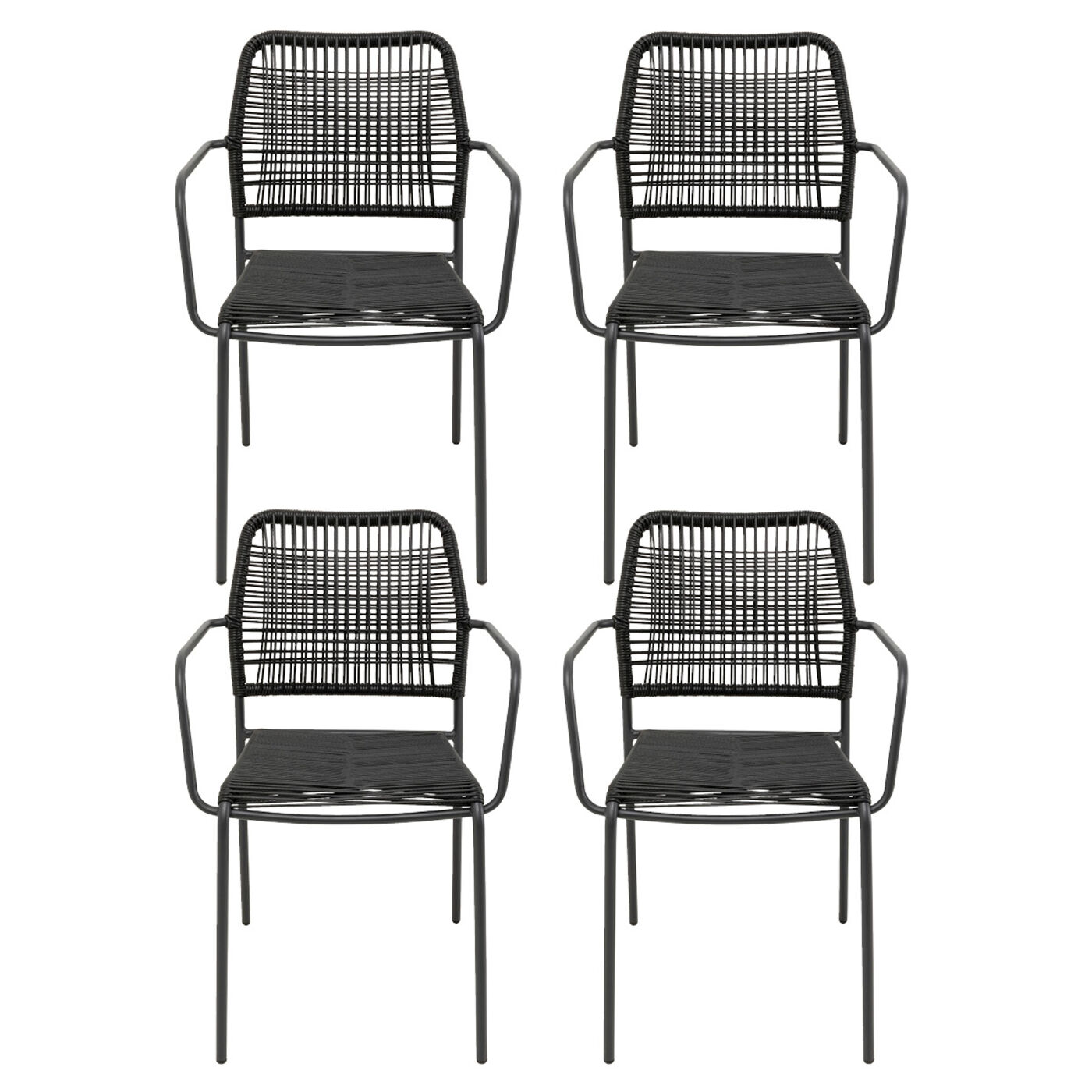 Стулья уличные Madagascar Black 4/Set KARE 40435