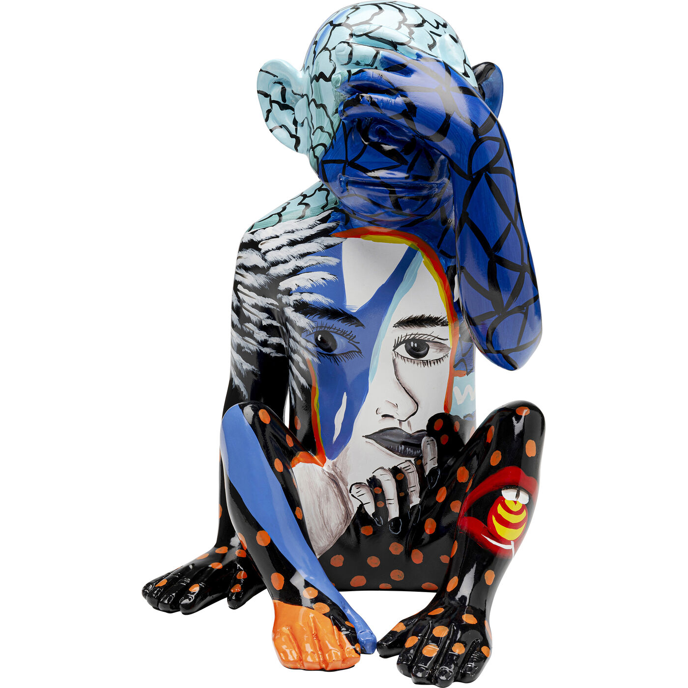 Фигура декоративная Graffiti Monkey Blue 39cm KARE 56827