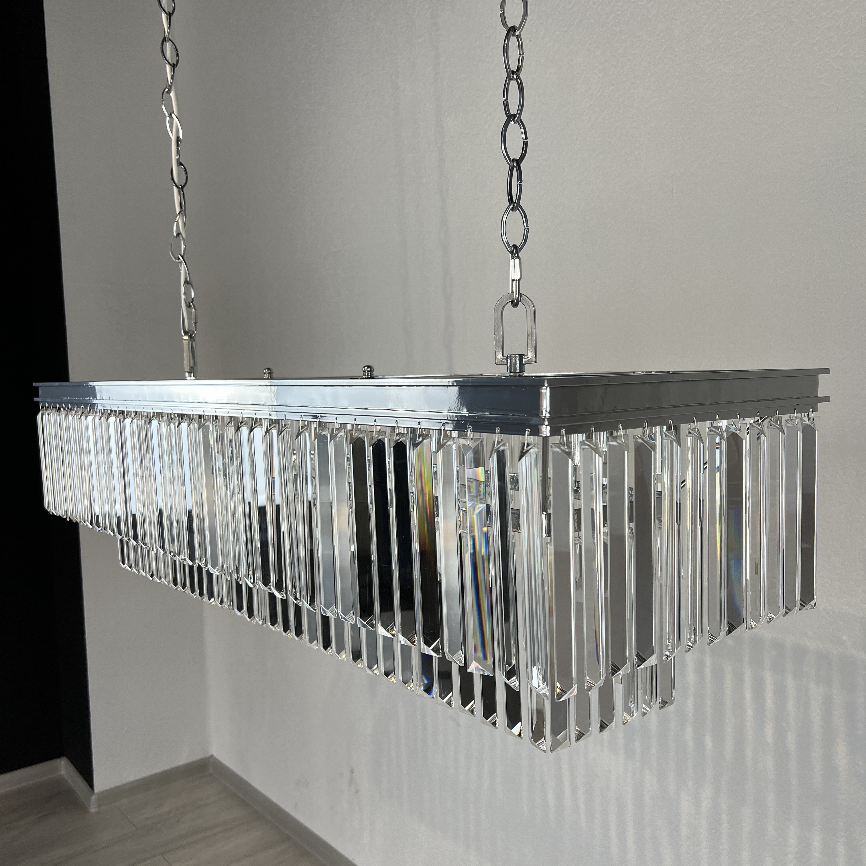 Люстра RH 1920S ODEON CLEAR GLASS FRINGE 120 chrome by ImperiumLoft