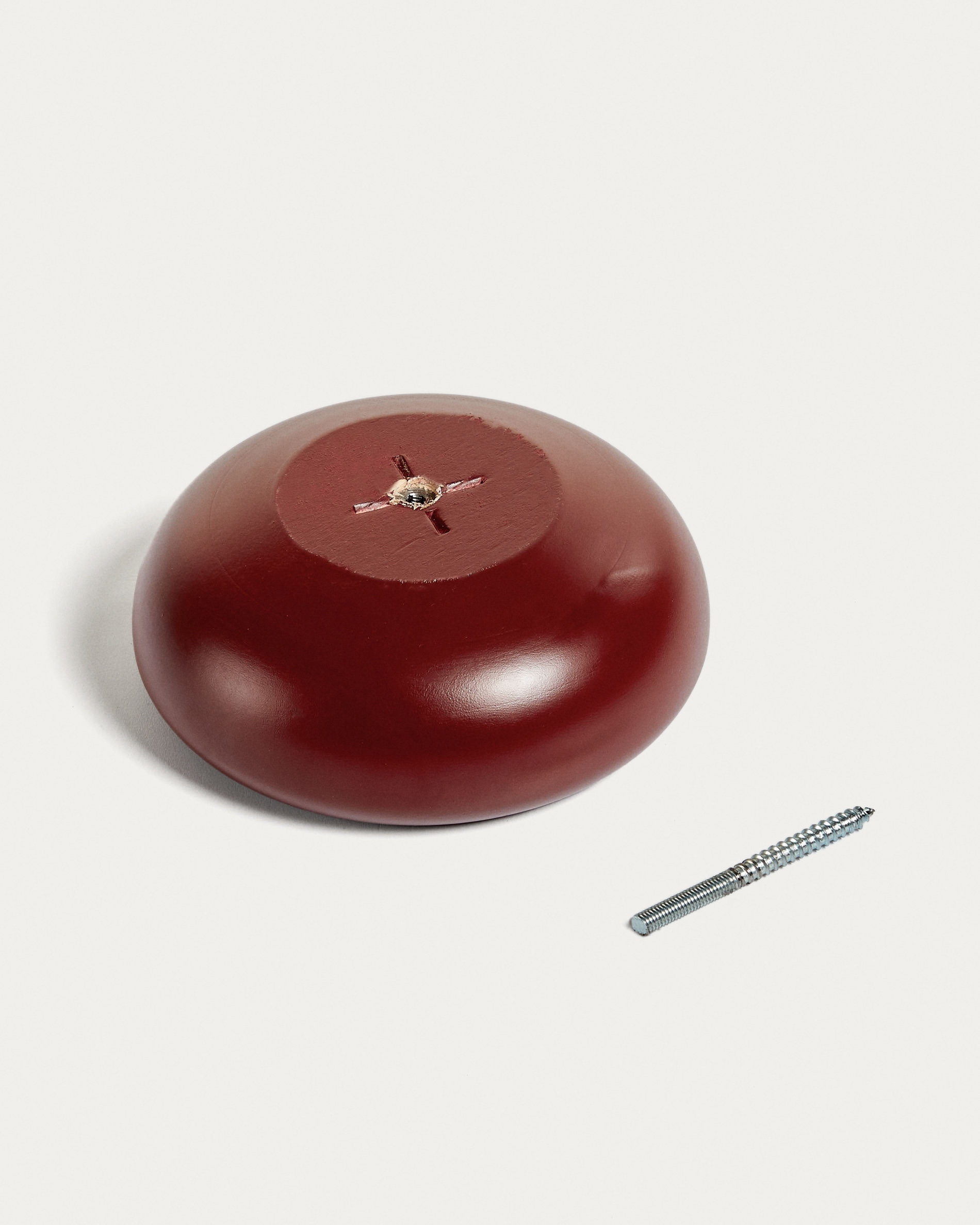 Nadue Набор из 3 настенных крючков из массива бука с темно-бордовой отделкой La Forma (ex Julia Grup)