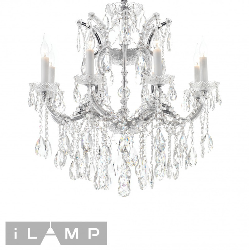 Подвесная люстра iLamp 6071-8 CR+CL