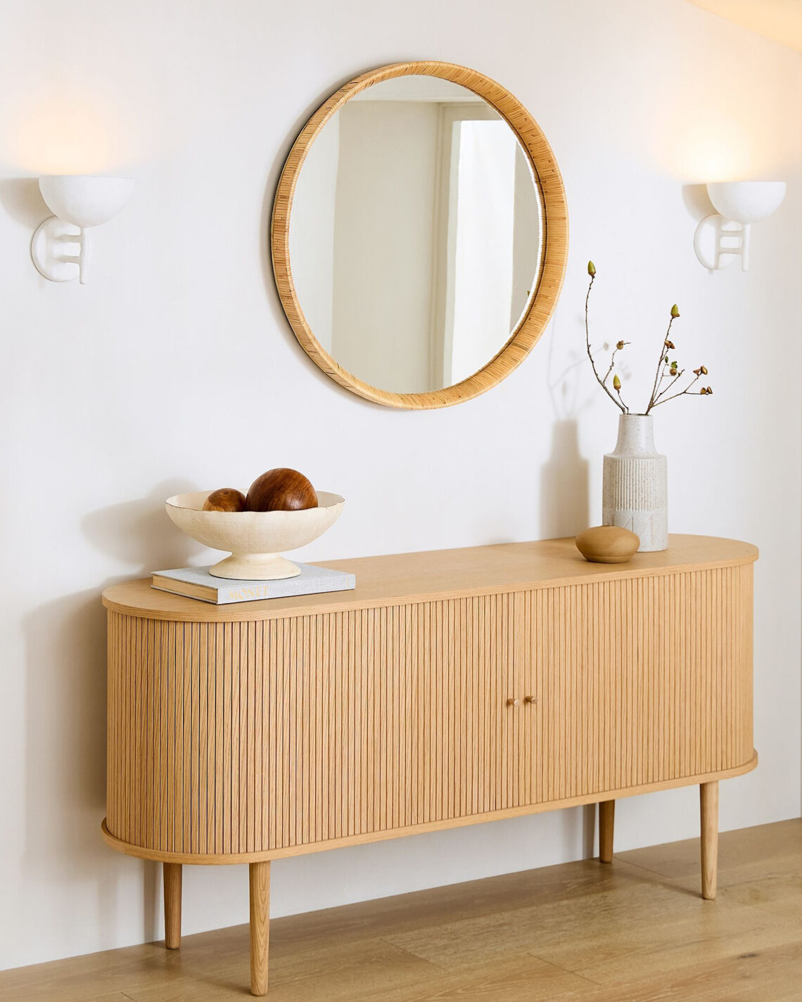 Зеркало в раме из ротанга Леола Louvre Home LHDWM211223SH