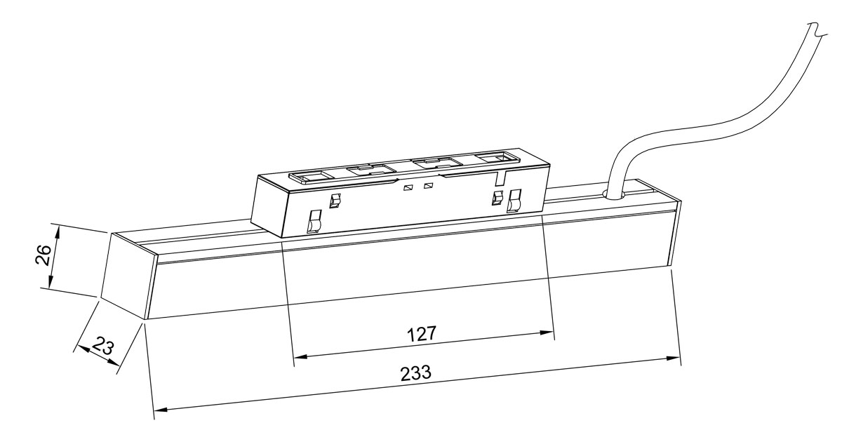 Блок питания  устанавливаемый шинопровод Donolux Driver 100W SPACE-Track system W