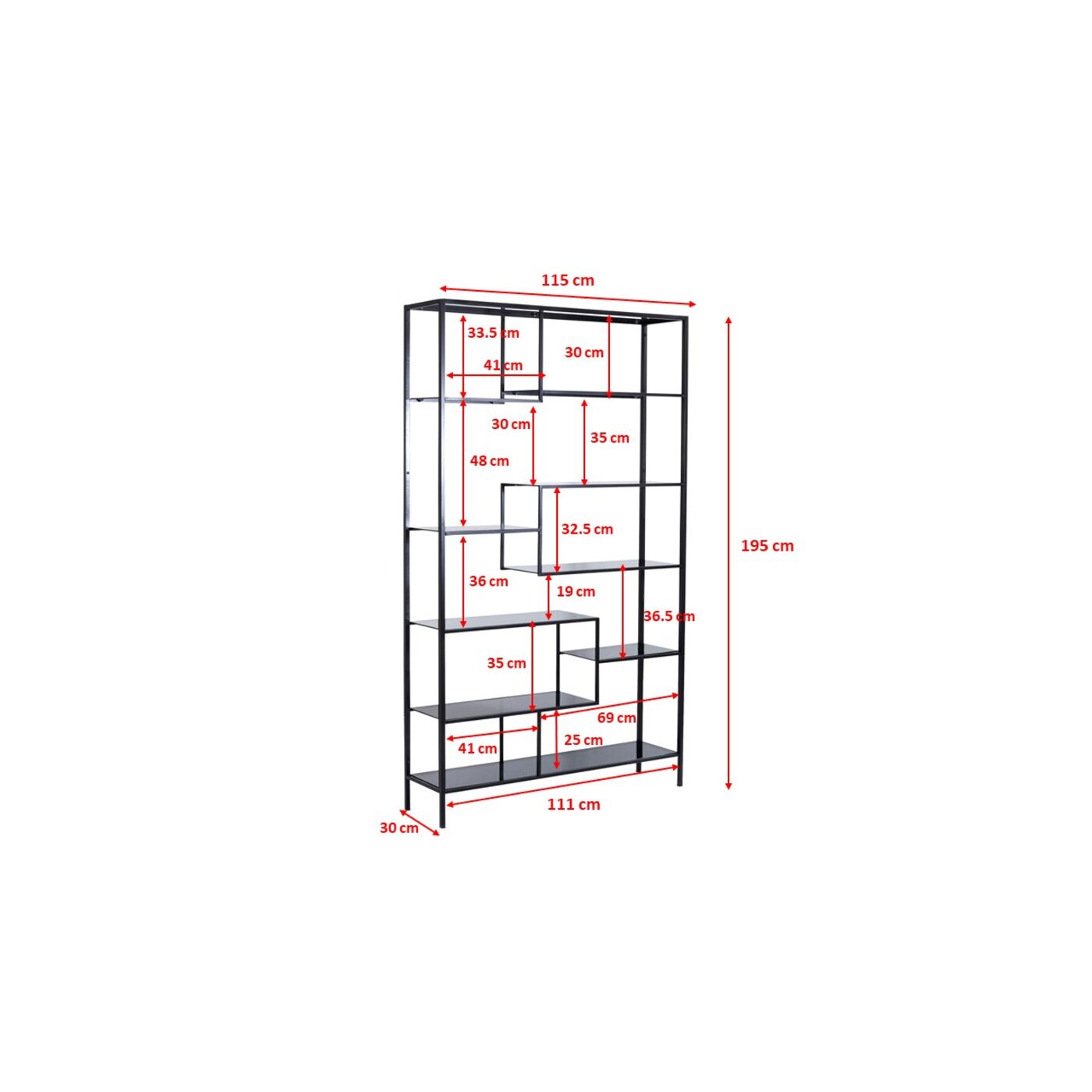 Стеллаж Loft Greige 115x195cm KARE 70661