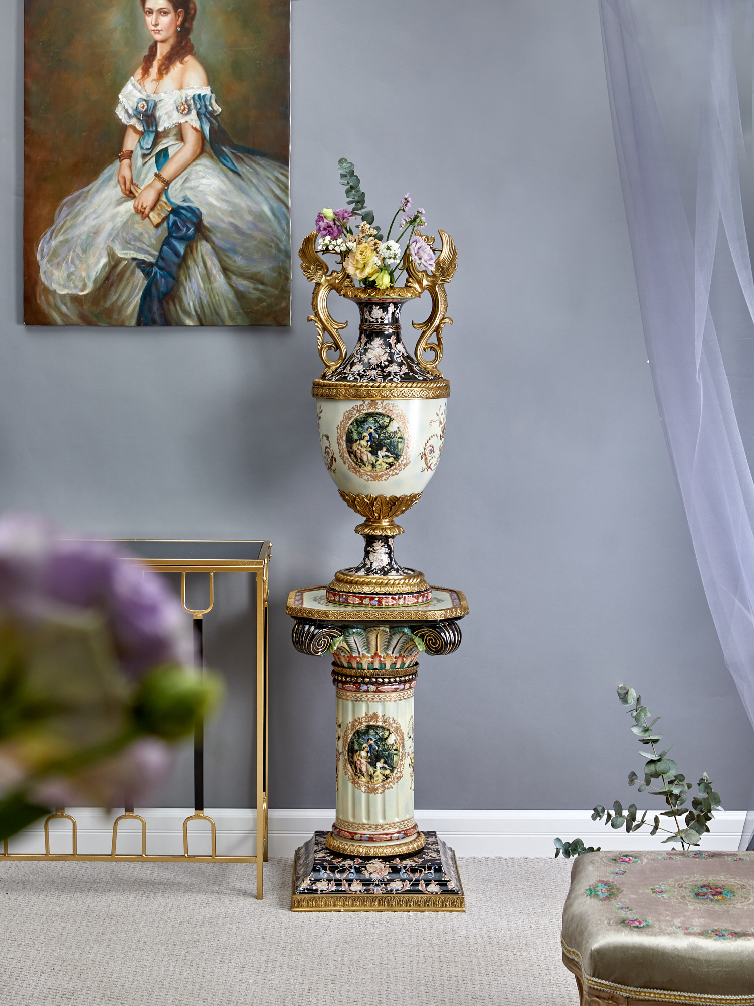 Ваза с ручками Glasar A483EC/HBK2108