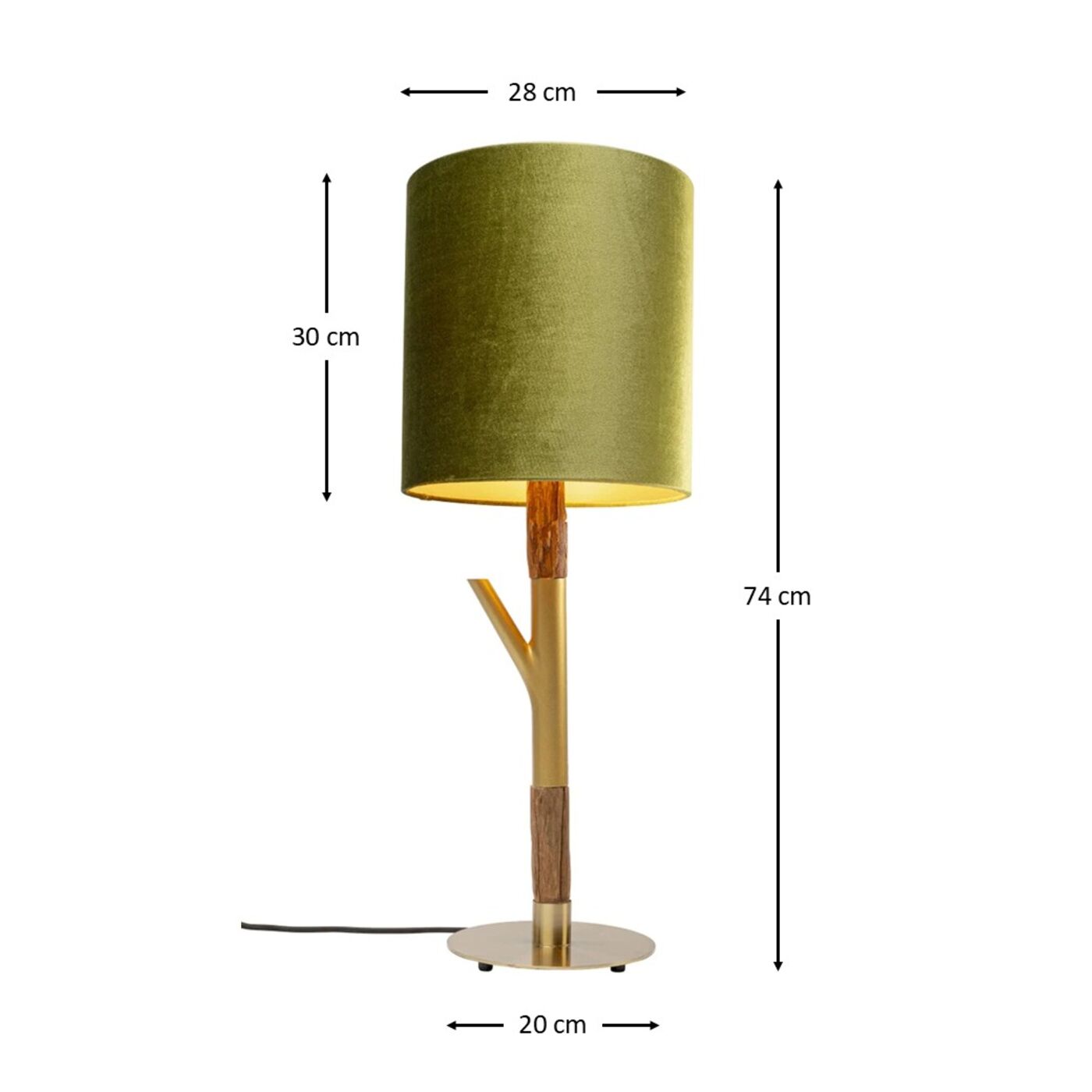 Светильник настольный Twig Green 74cm KARE 57565