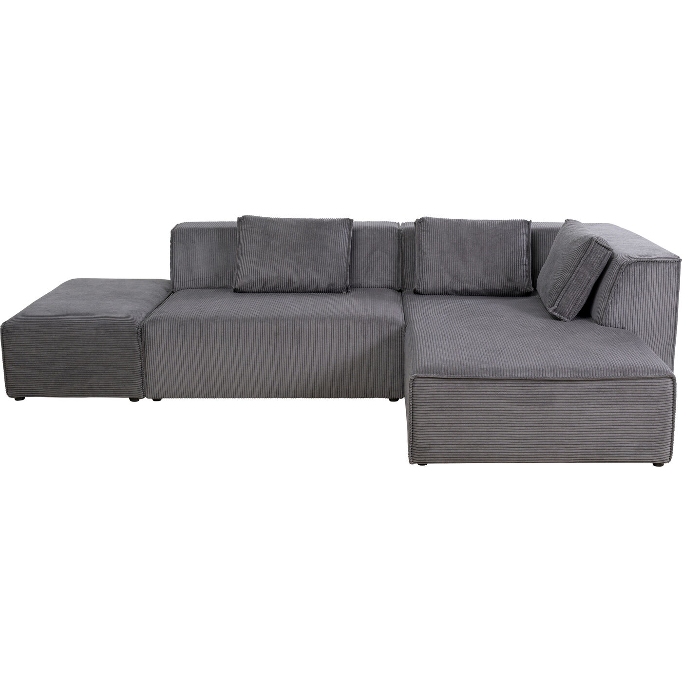 Диван правосторонний угловой Infinity Ottomane Cord Grey Right KARE 87399