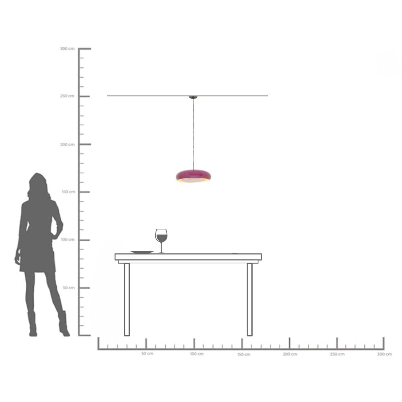 Светильник подвесной Lia Plum Ø38cm KARE 56530