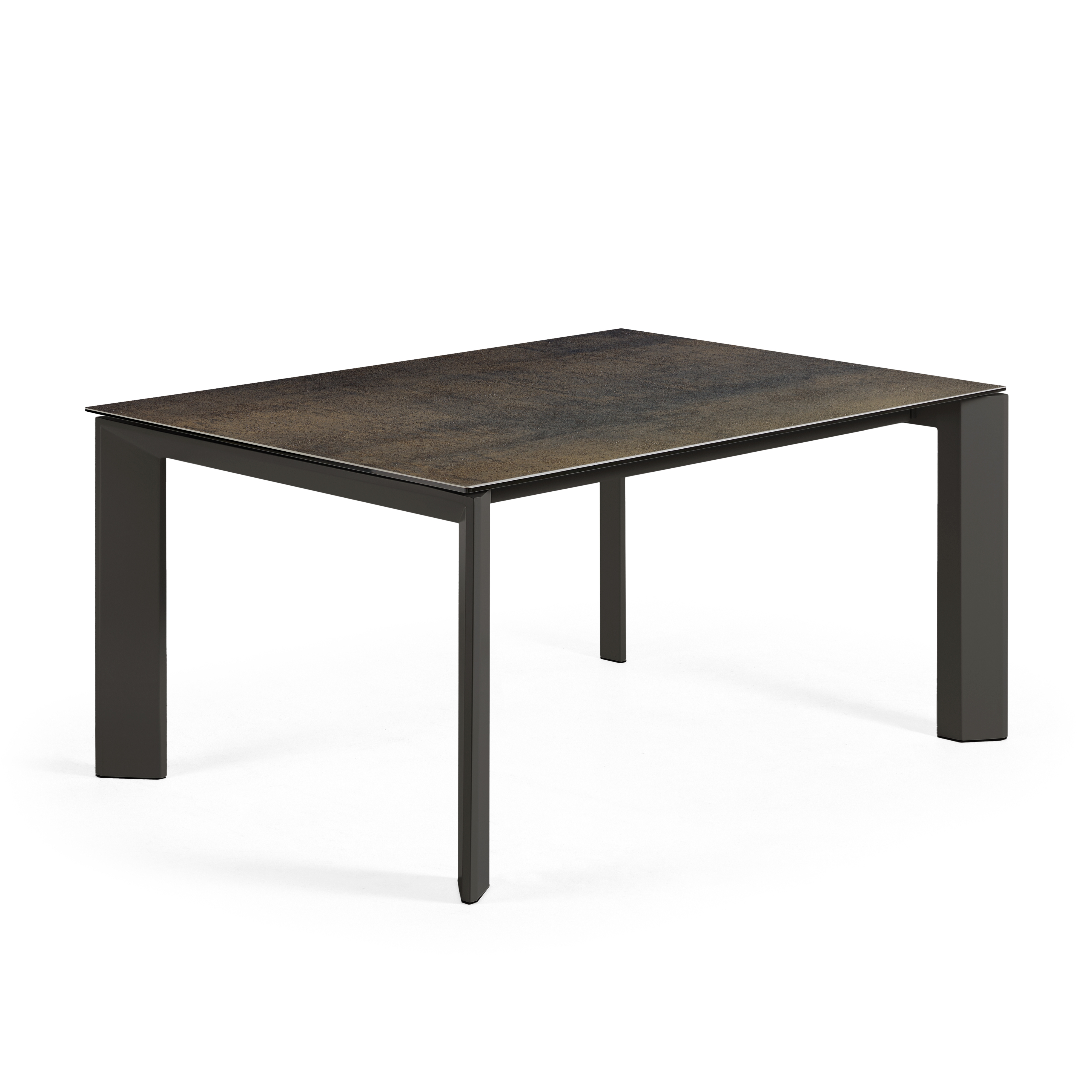 Стол Atta 160 (220) x90 антрацит, темно-коричневый, керамика La Forma (ex Julia Grup)