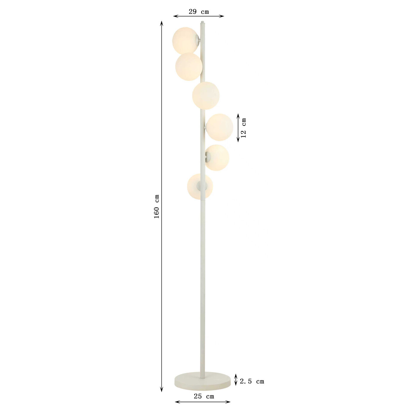 Светильник напольный Scala Balls Greige 160cm KARE 57545