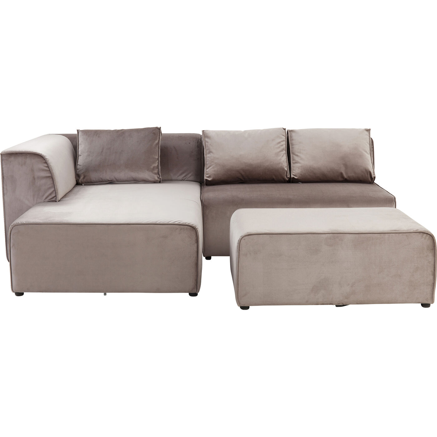 Диван угловой левосторонний Infinity Velvet Taupe Left KARE 84023
