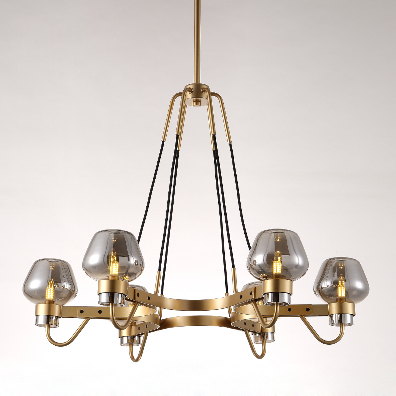 Люстра MONTALEMBERT by Studios 8 lamps Gold/Smoky by ImperiumLoft