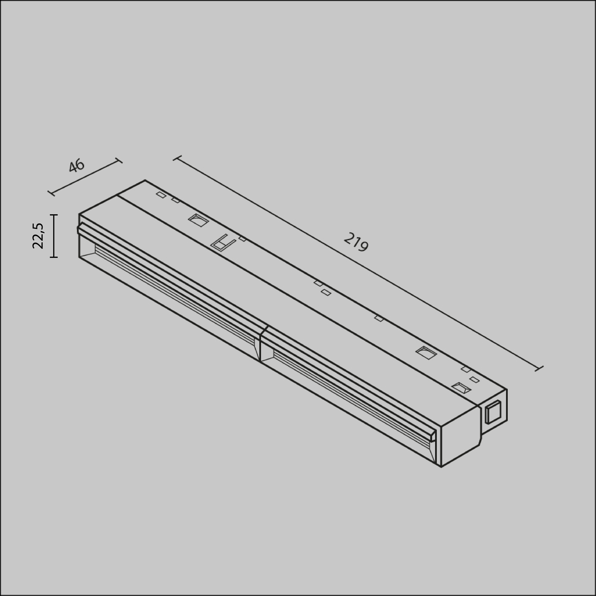 Трековый светильник Technical TR106-2-12W3K-B