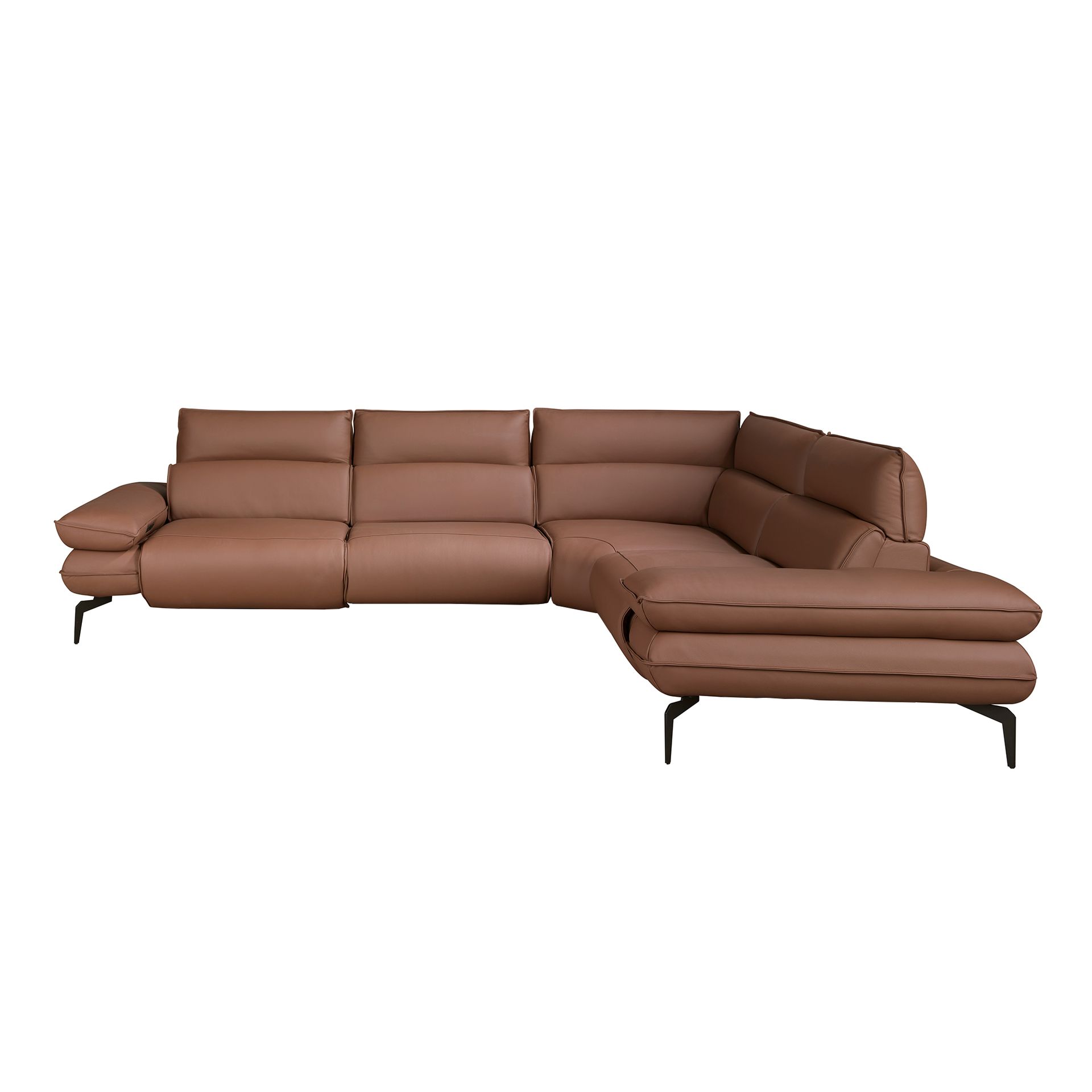 Угловой диван Relax из коричневой кожи, модель 6239 Angel Cerda