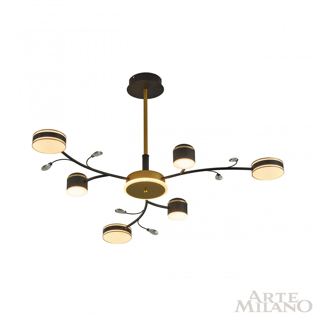 Люстра светодиодная 276240/6+1 BK/GD Arte Milano