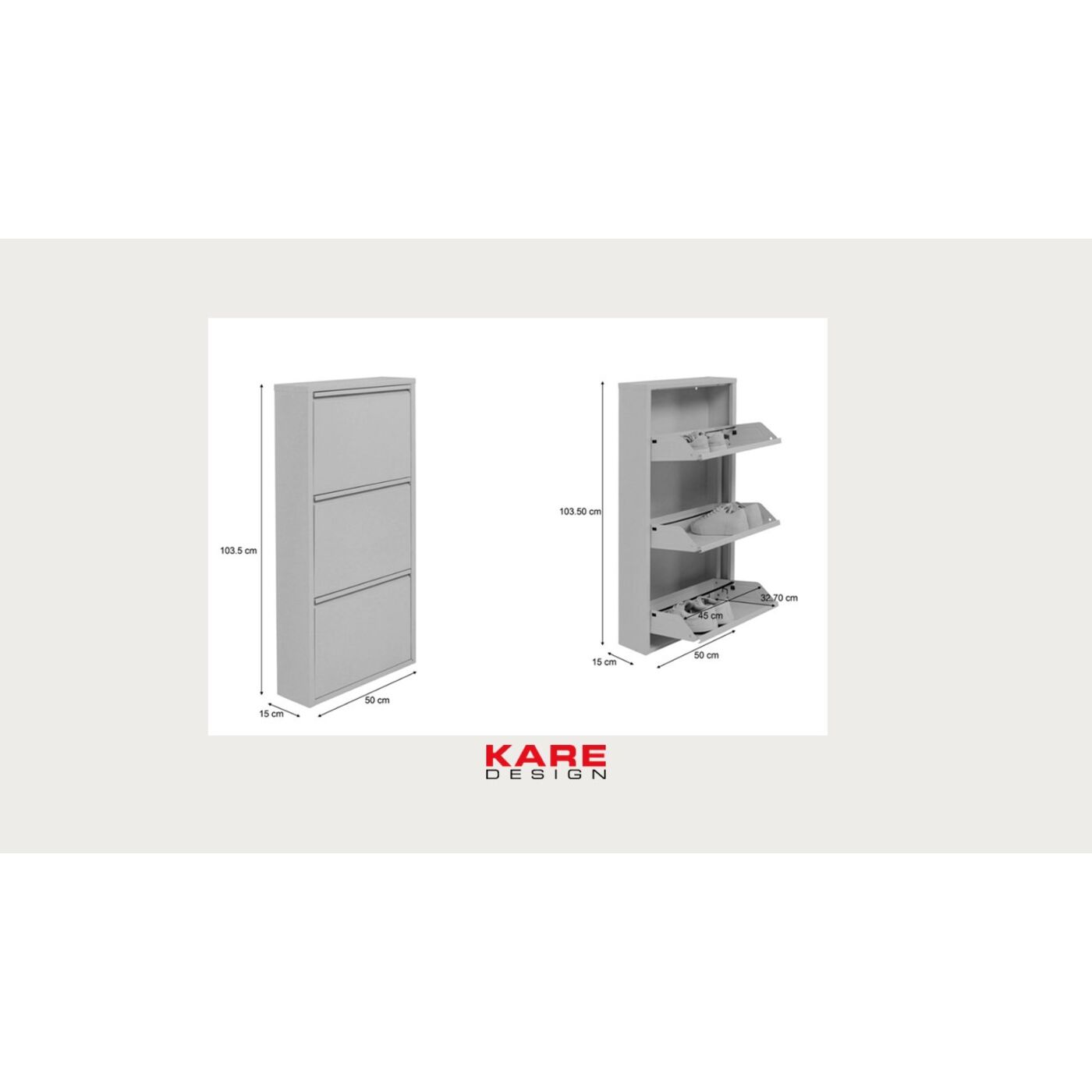 Обувница Caruso 3 Green (MO) KARE 88013